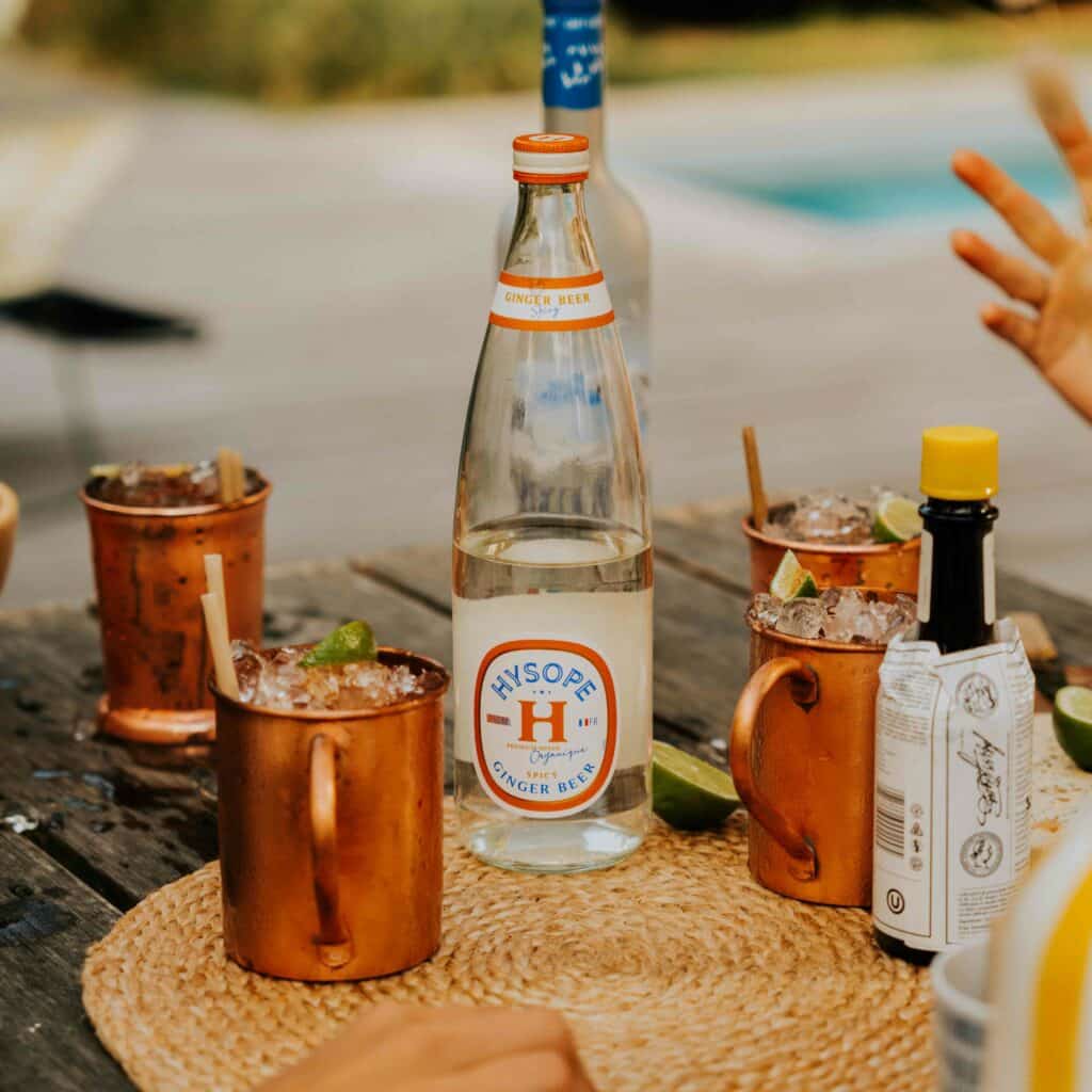 hysope premium mixers français bio cocktail ginger beer spicy moscow mule cocktail