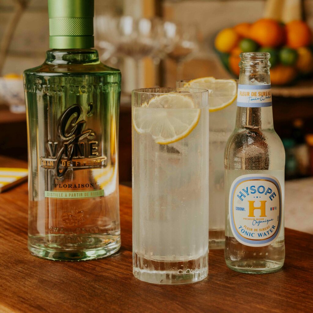 hysope premium mixers français bio tonic water fleur de sureau gin tonic gvine