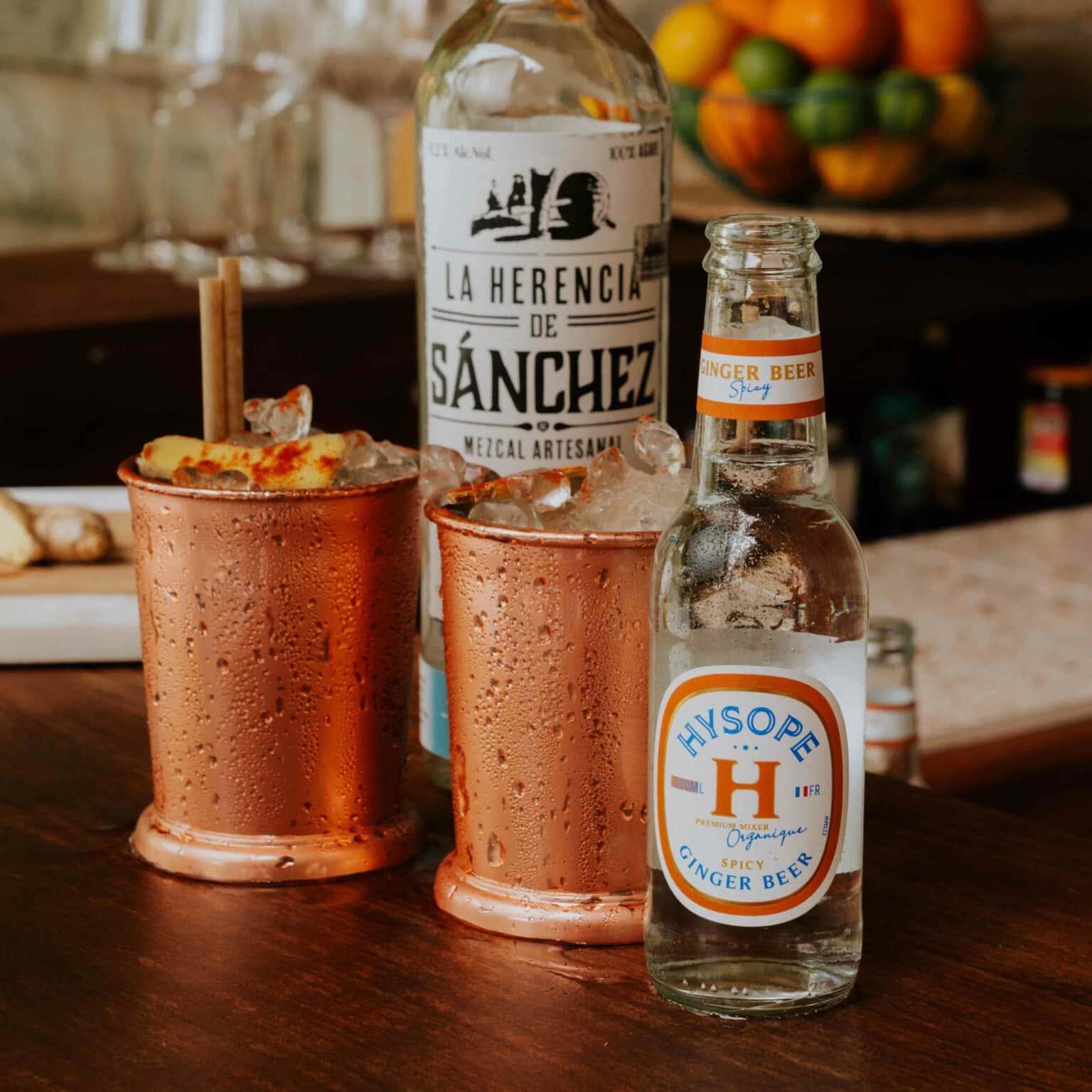 hysope premium mixers français bio cocktail mezcal mule ginger beer spicy