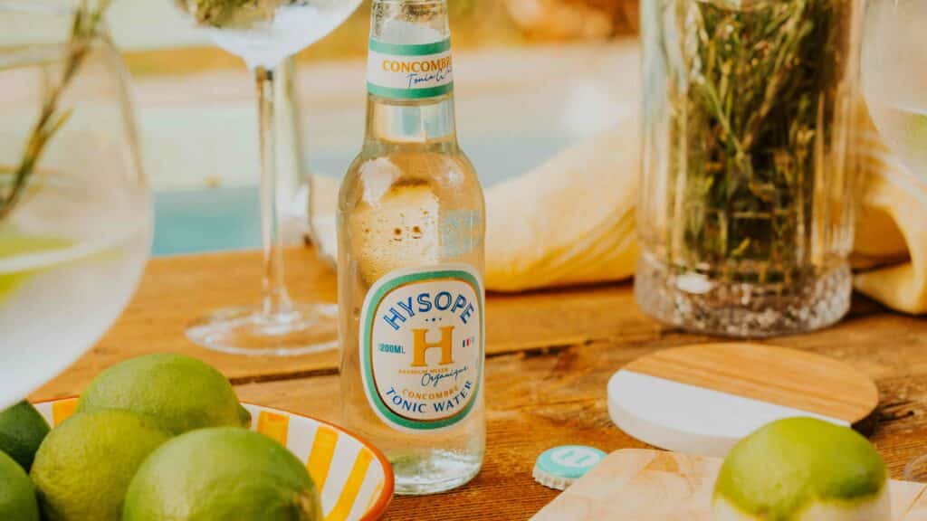 hysope premium mixers français français bio tonic water concombre gin tonic