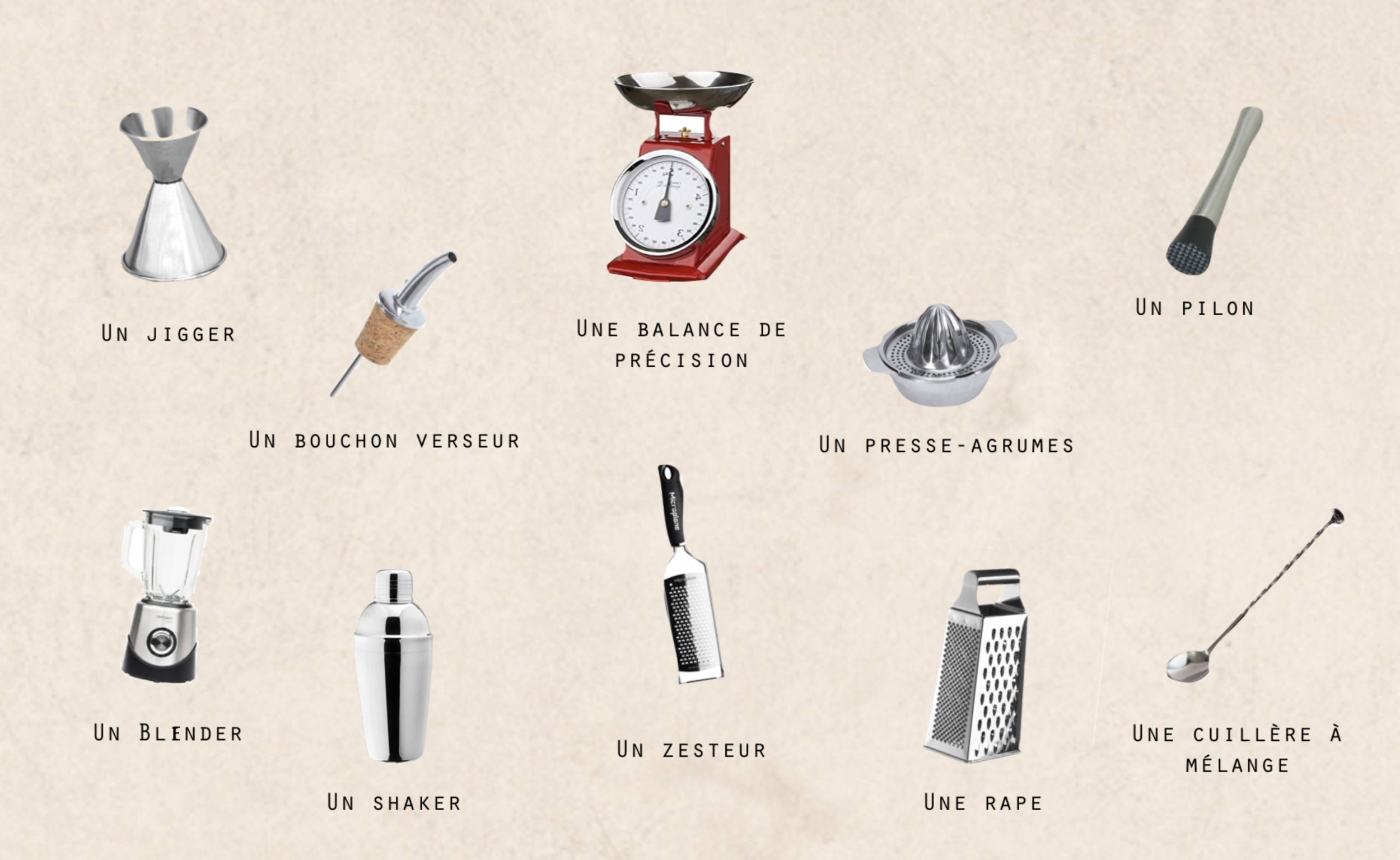 Les accessoires de mixologie - HYSOPE