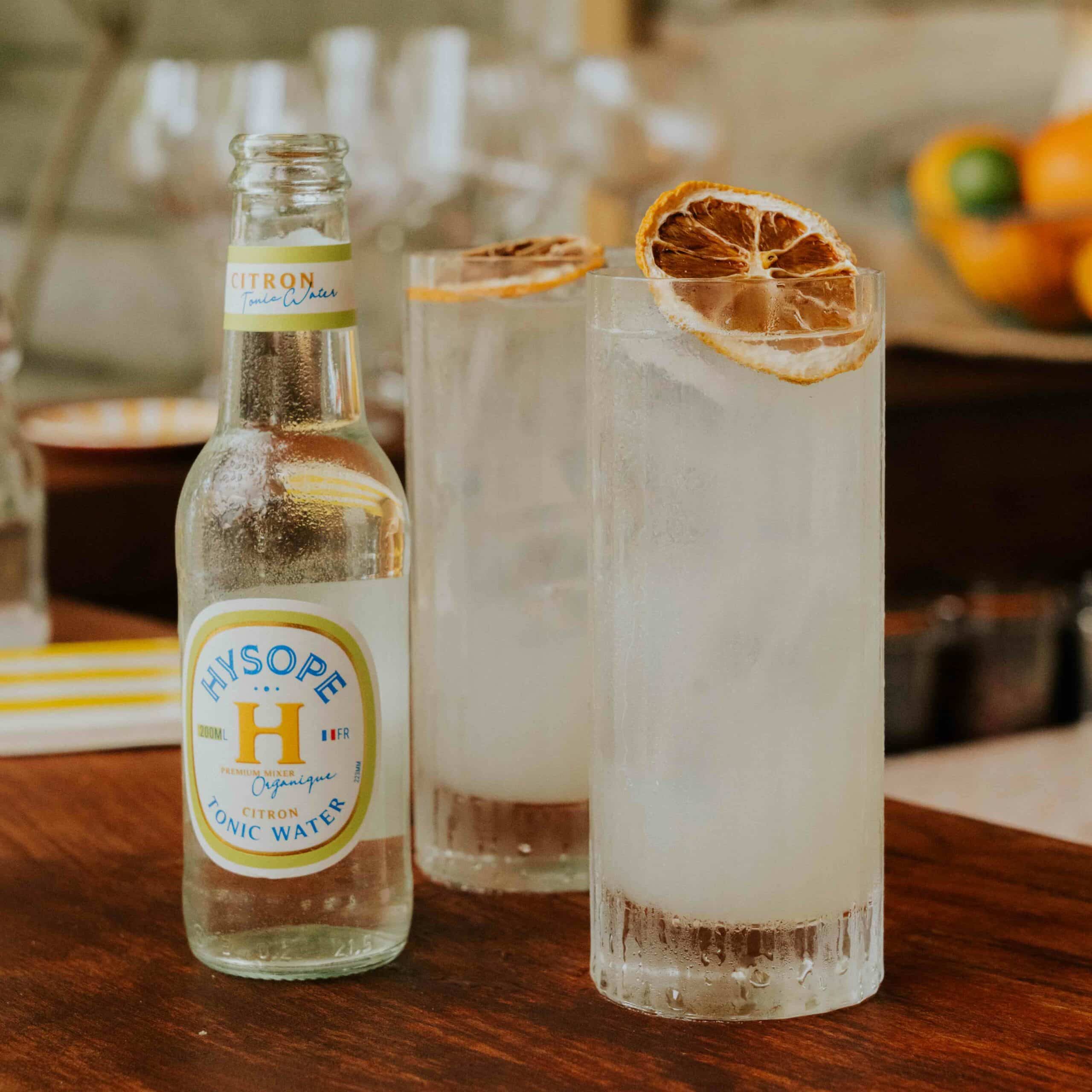 hysope premium mixers français bio cocktail vodka tonic water citron le philtre