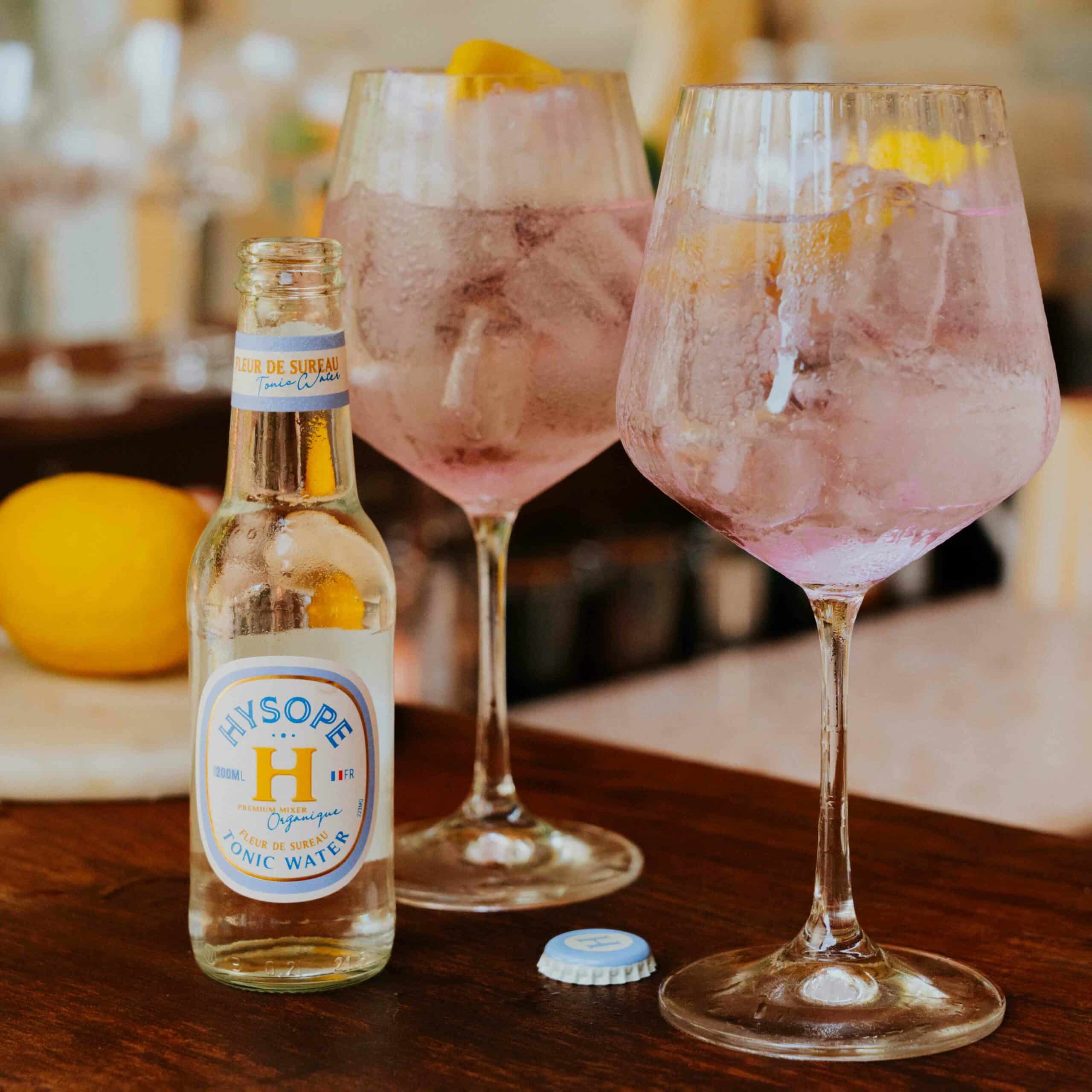 hysope premium mixers français bio cocktail gin to moon harbour tonic water fleur de sureau