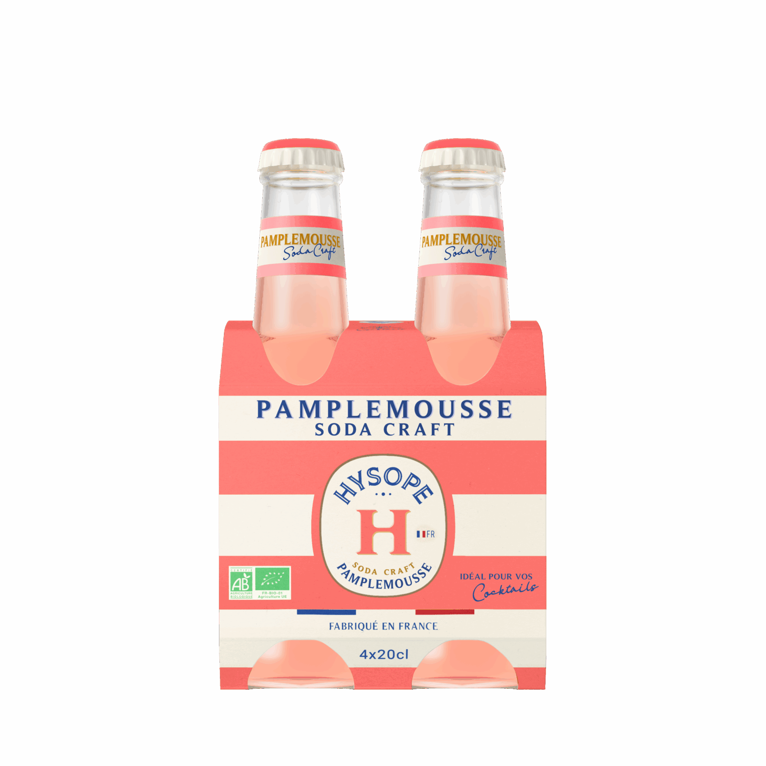 Cluster de 4 bouteilles de Soda Craft Pamplemousse Hysope