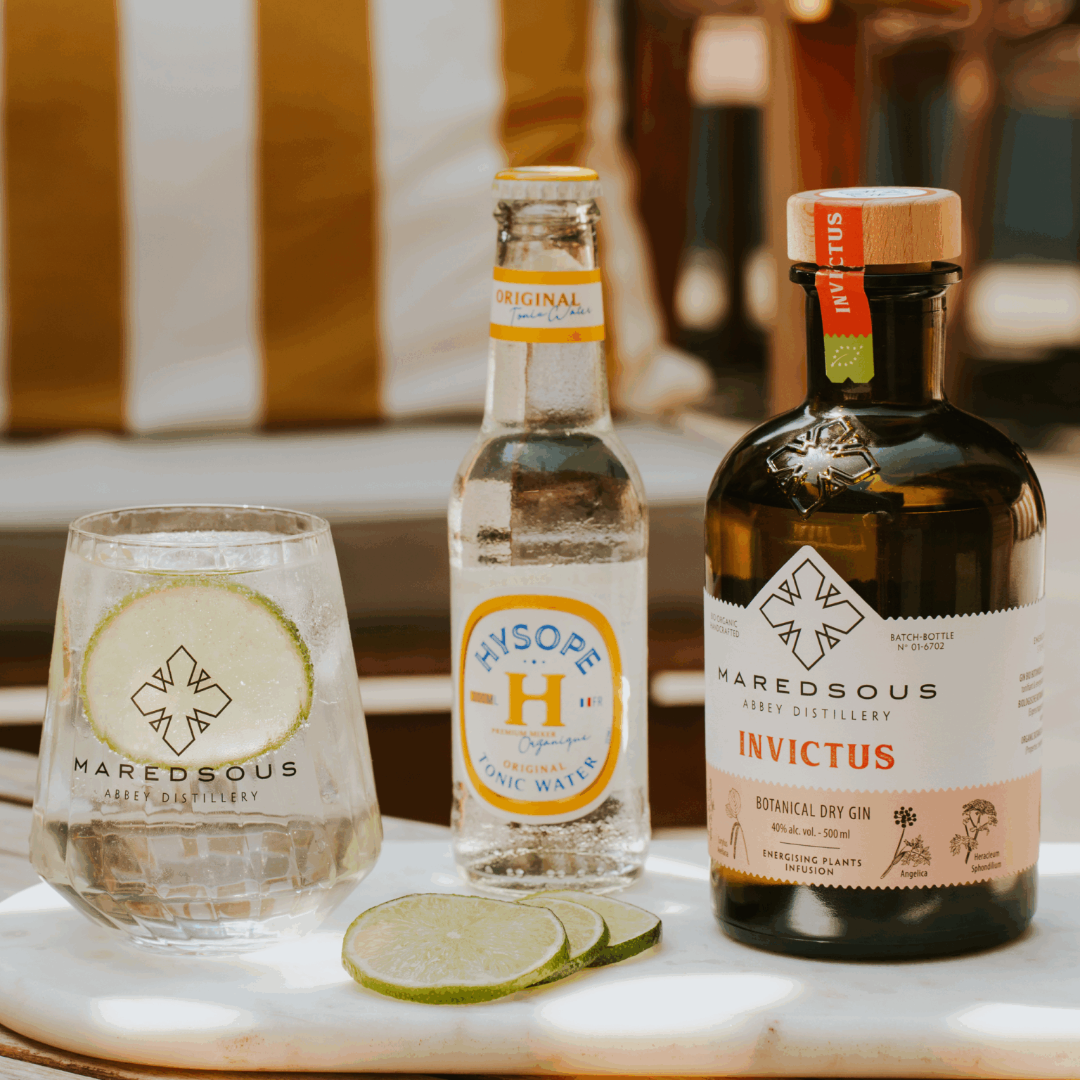 Invictus Gin Tonic : avec le Gin Invictus Maredsous et la Tonic Water Original Hysope, frais et énergisant !