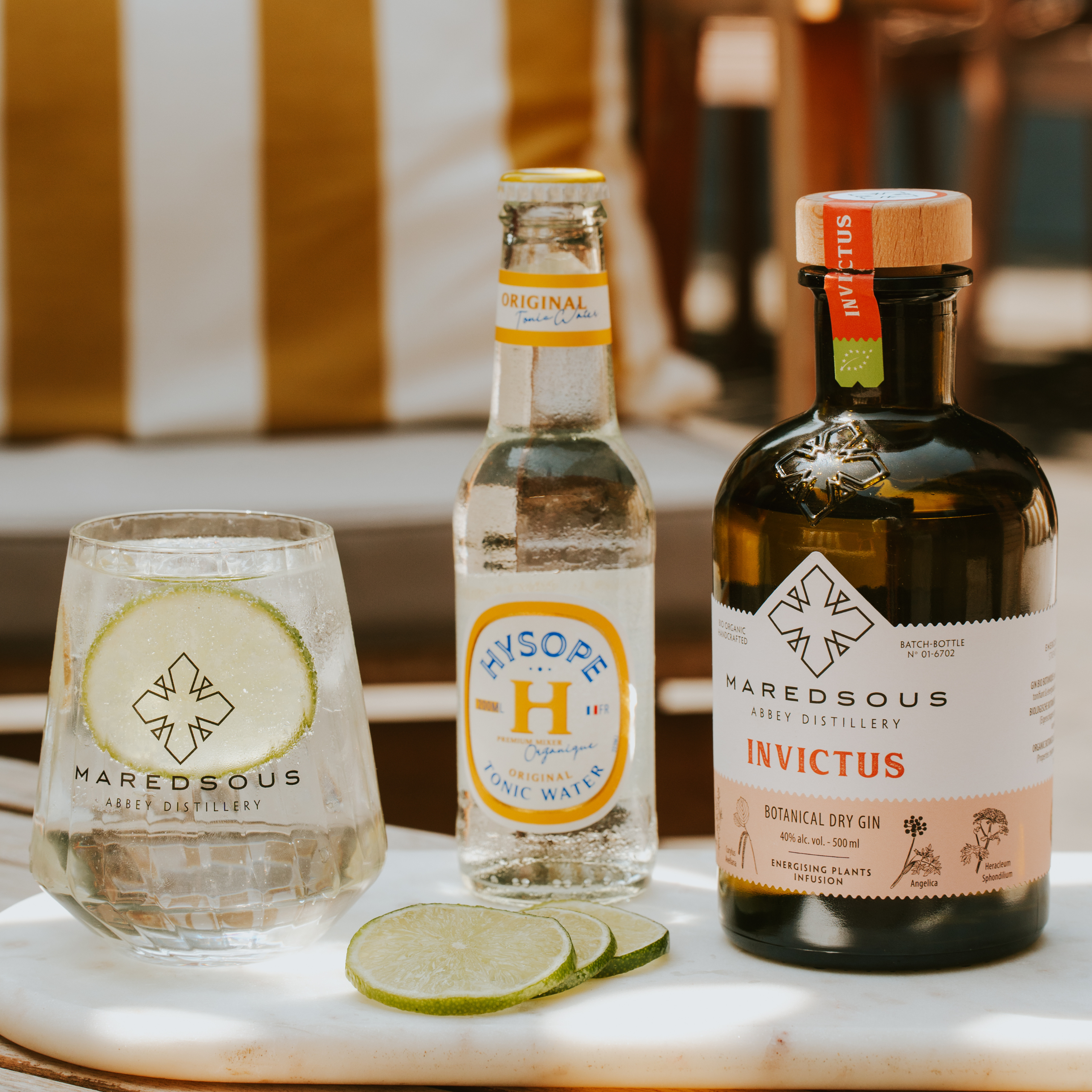 Invictus Gin Tonic : avec le Gin Invictus Maredsous et la Tonic Water Original Hysope, frais et énergisant !