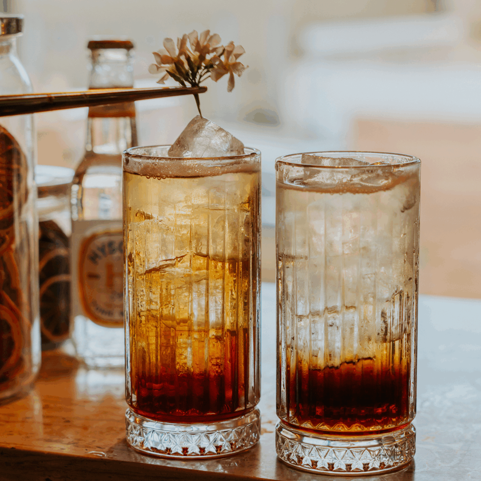 Décoration du cockail Expresso Tonic signé Hysope et Giffard