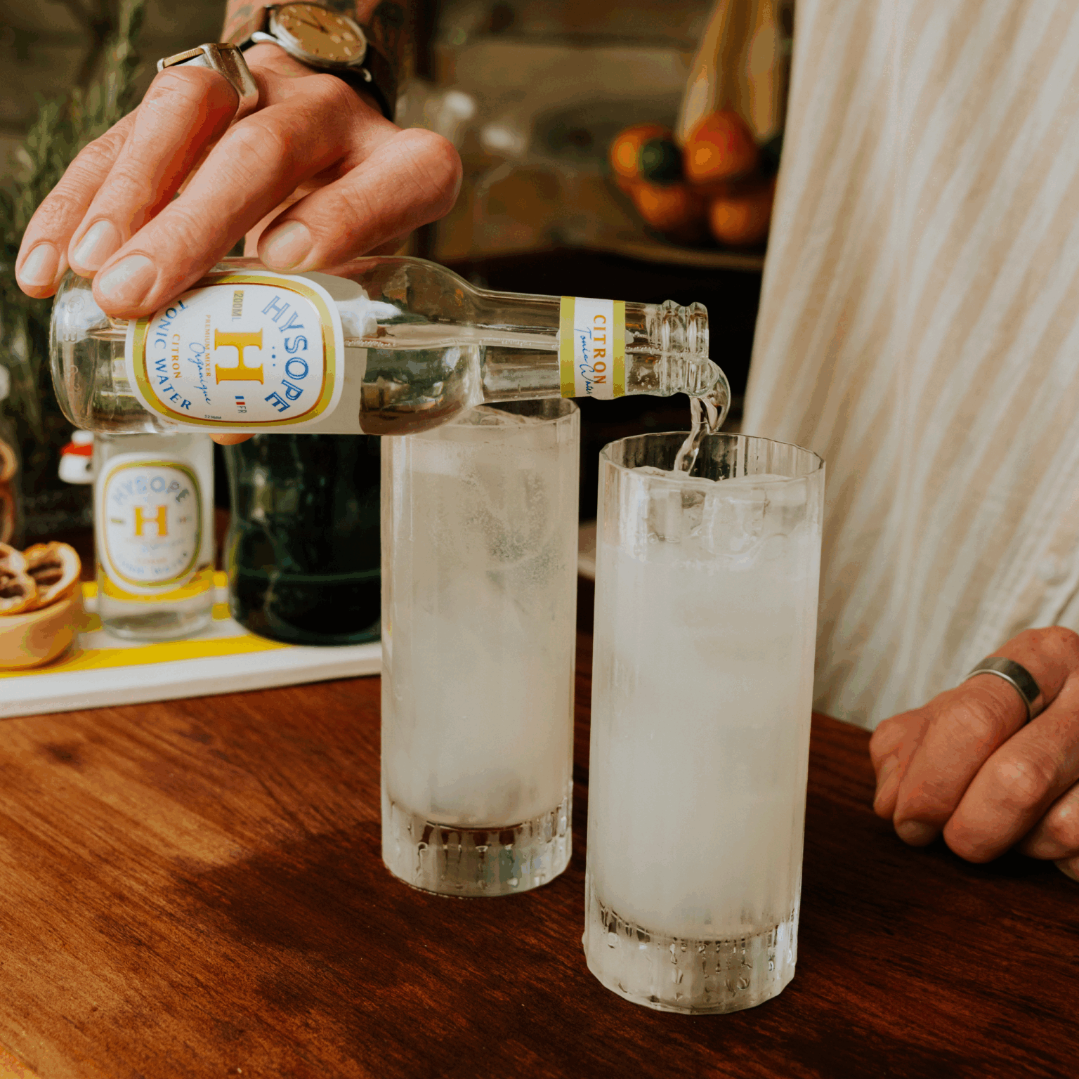 Topping du tonic water citron Hysope dans la margarita version longue